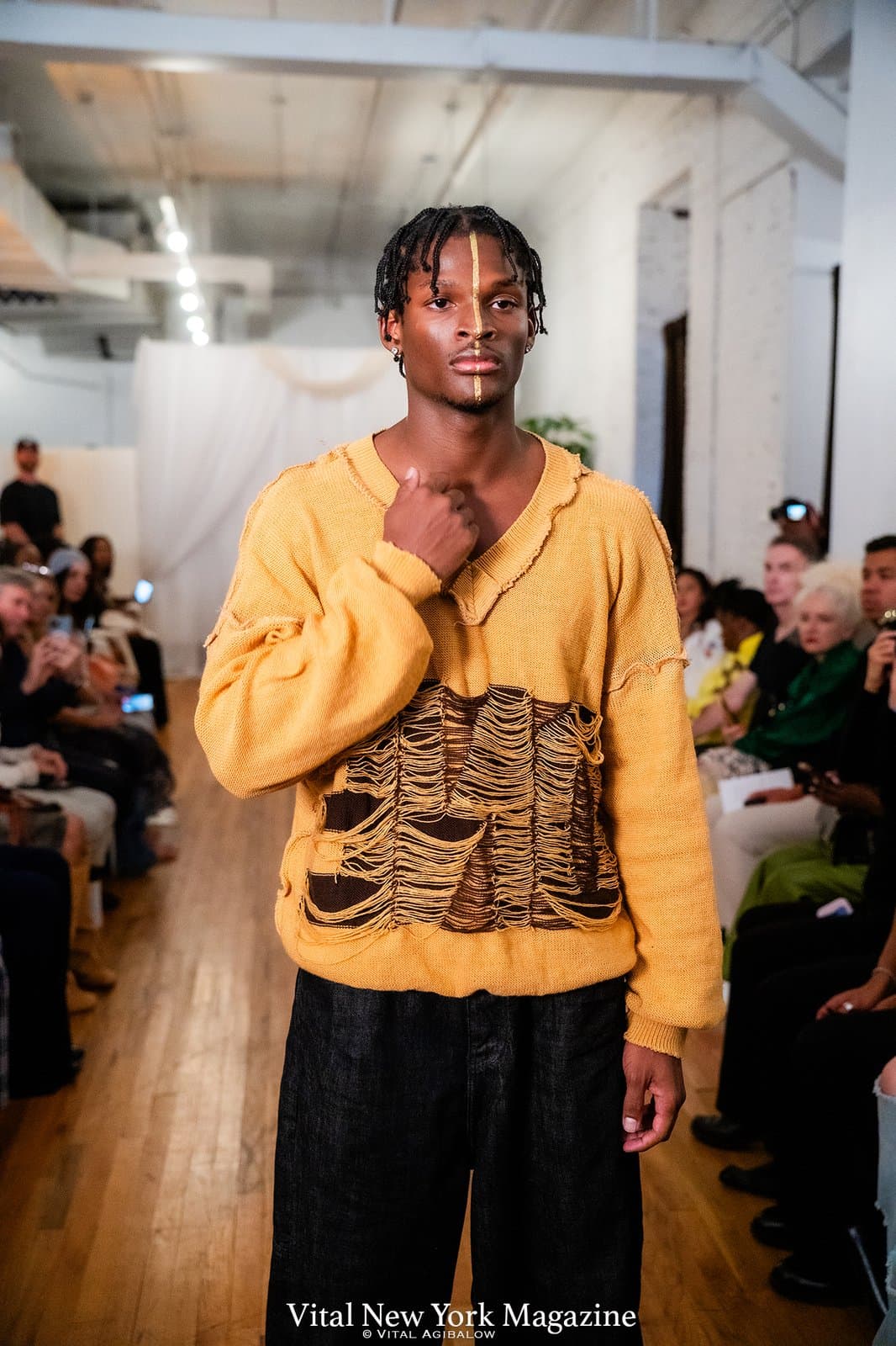 House of Nova Reverse One Sweater, a reversible brown knit sweater